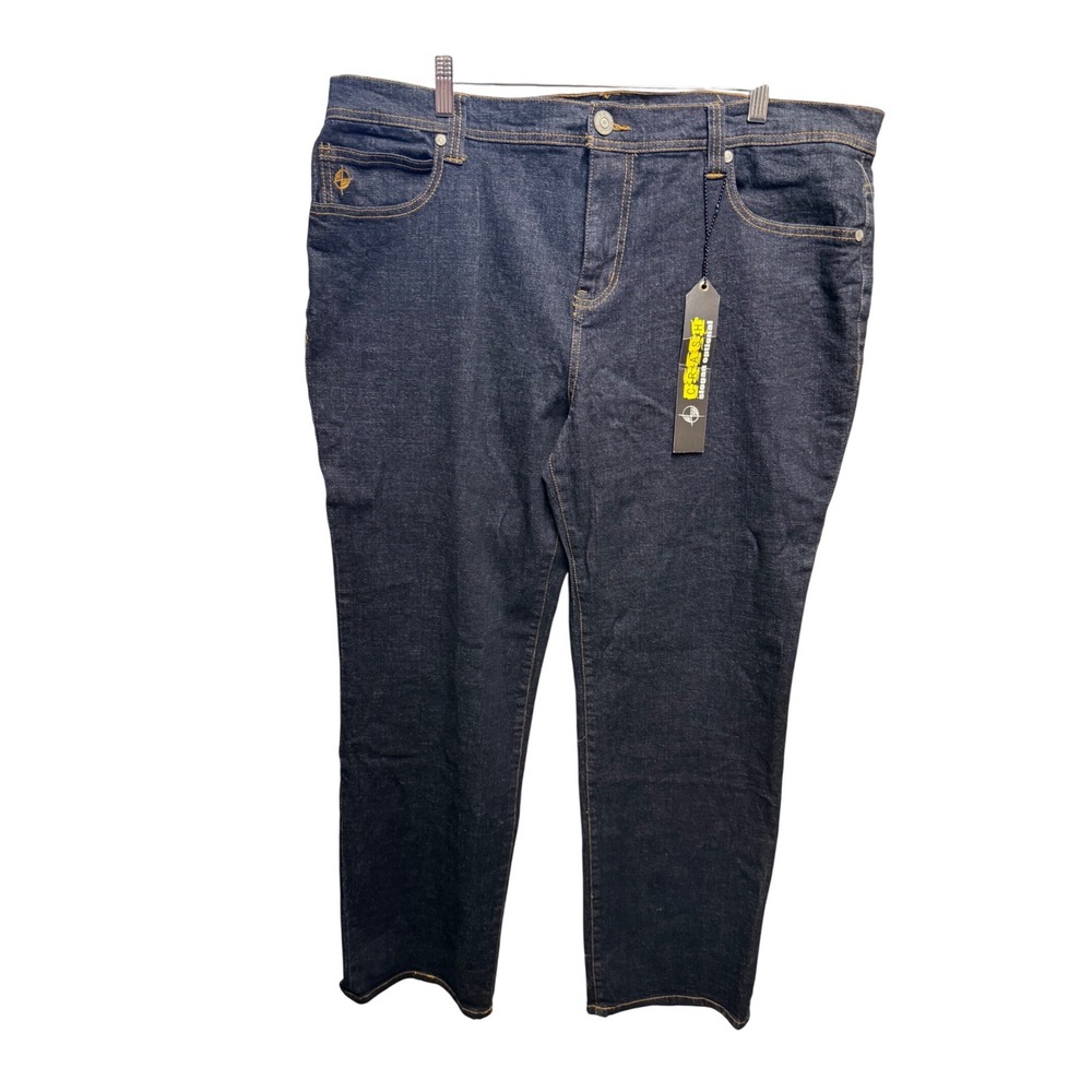 Crash Jeans Mens 38x32 Dark Blue Jeans NWT Straight Leg Skater Hip Hop Y2K